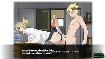 Naruto's family trip takes a thrilling turn with Temari and Sakura in steamy hentai action